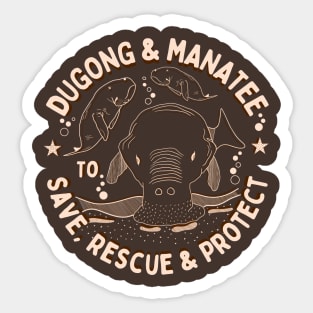 Save, Rescue & Protect Dugong & Manatee Endangered Wildlife Sticker